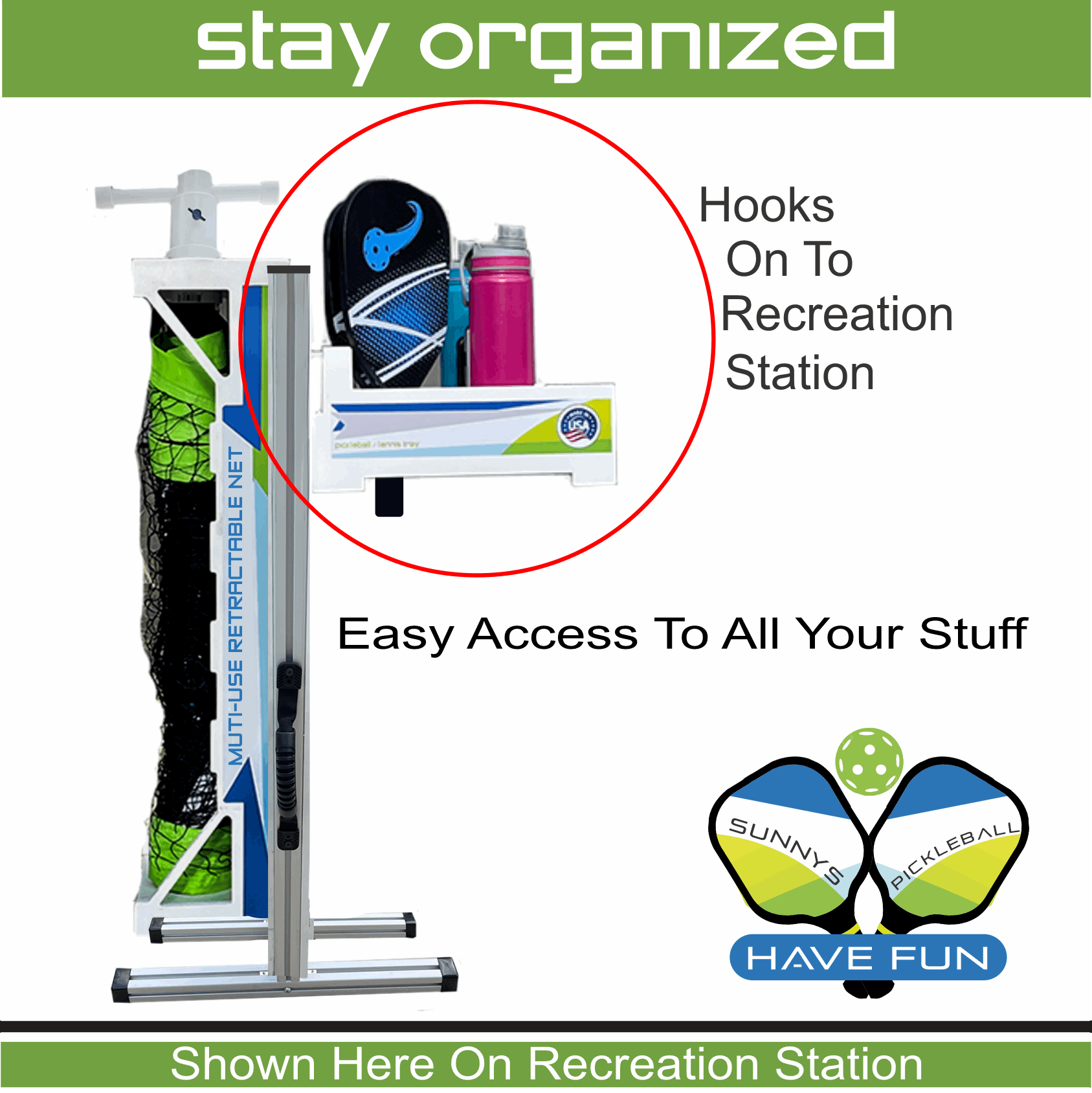 PICKLEBALL / TENNIS TRAY (ACCESSORY)