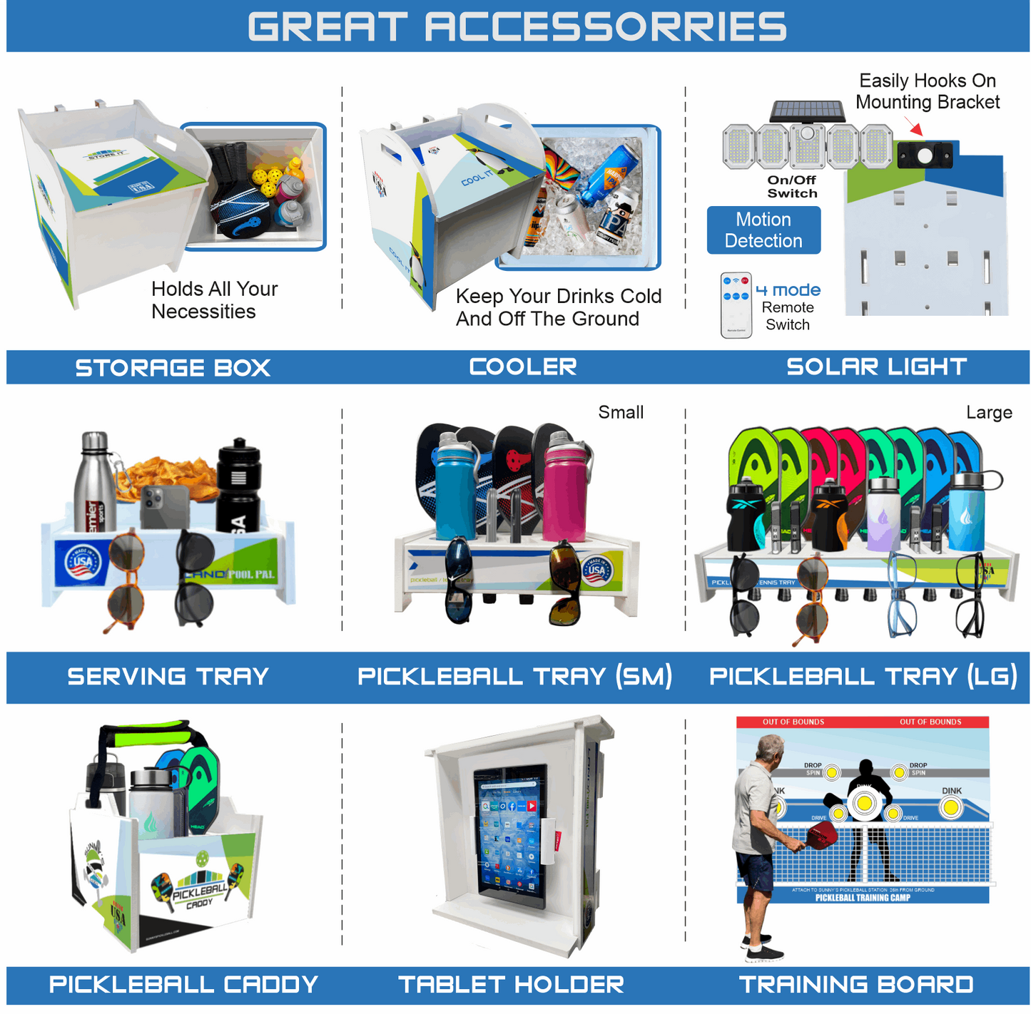 PICKLEBALL / TENNIS TRAY (ACCESSORY)