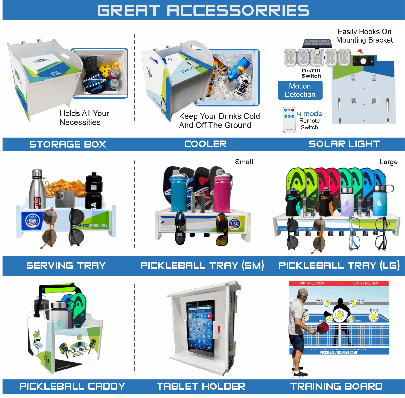 PICKLEBALL / TENNIS TRAY (ACCESSORY)