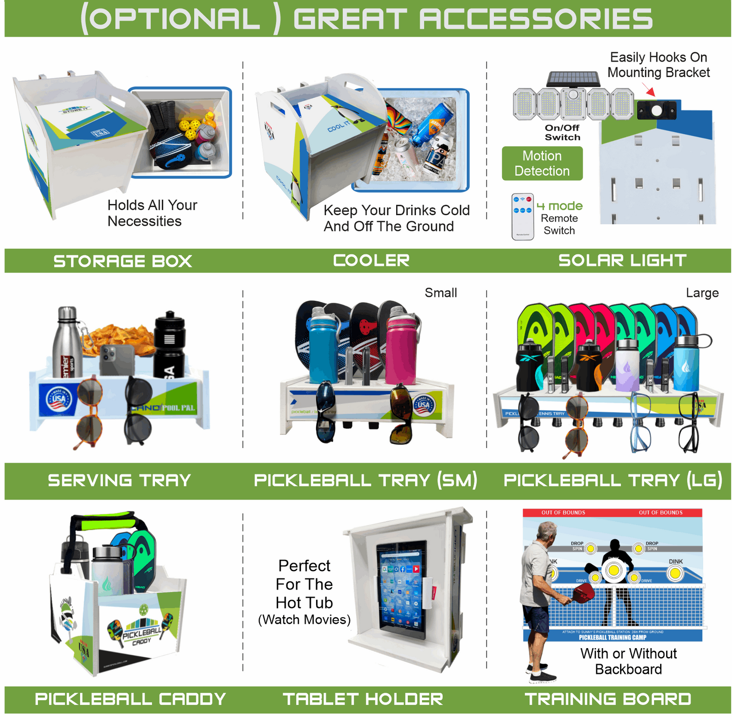 PICKLEBALL TRAINING BACKBOARD WITH GRAPHICS