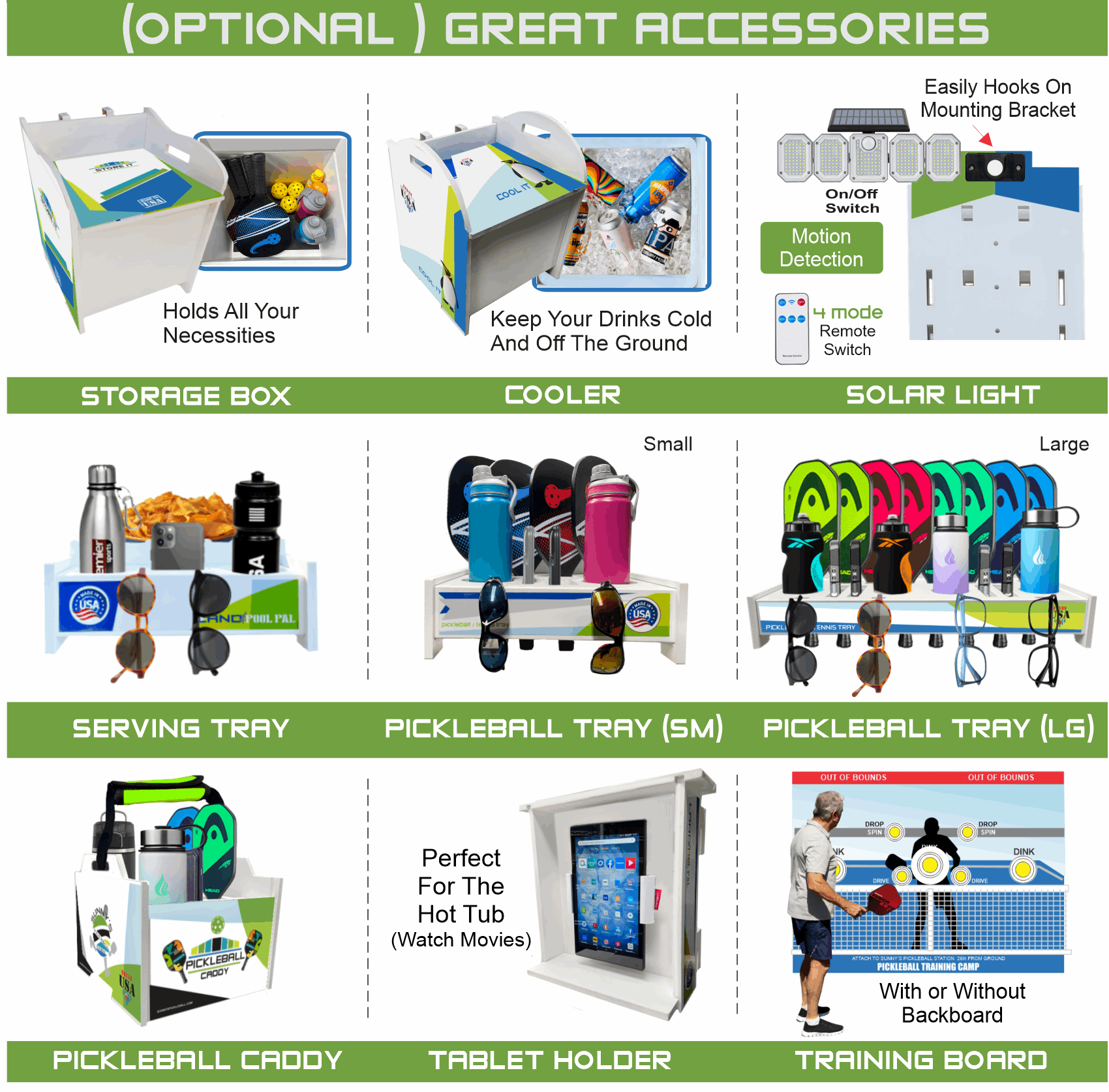 PICKLEBALL TRAINING BACKBOARD WITH GRAPHICS